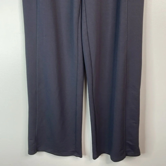 Skechers Restful High Waist Wide Straight Leg Pants Pockets Midnight Blue M - Picture 5 of 12